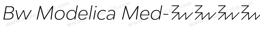 Bw Modelica Med字体转换